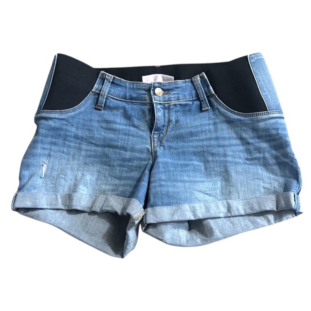 Womens Isabel Maternity Denim Side Panel Shorts size 4 (27)